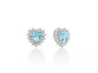 Orecchini Miluna Donna Gemma Del Cielo in Argento Topazio ERD3120